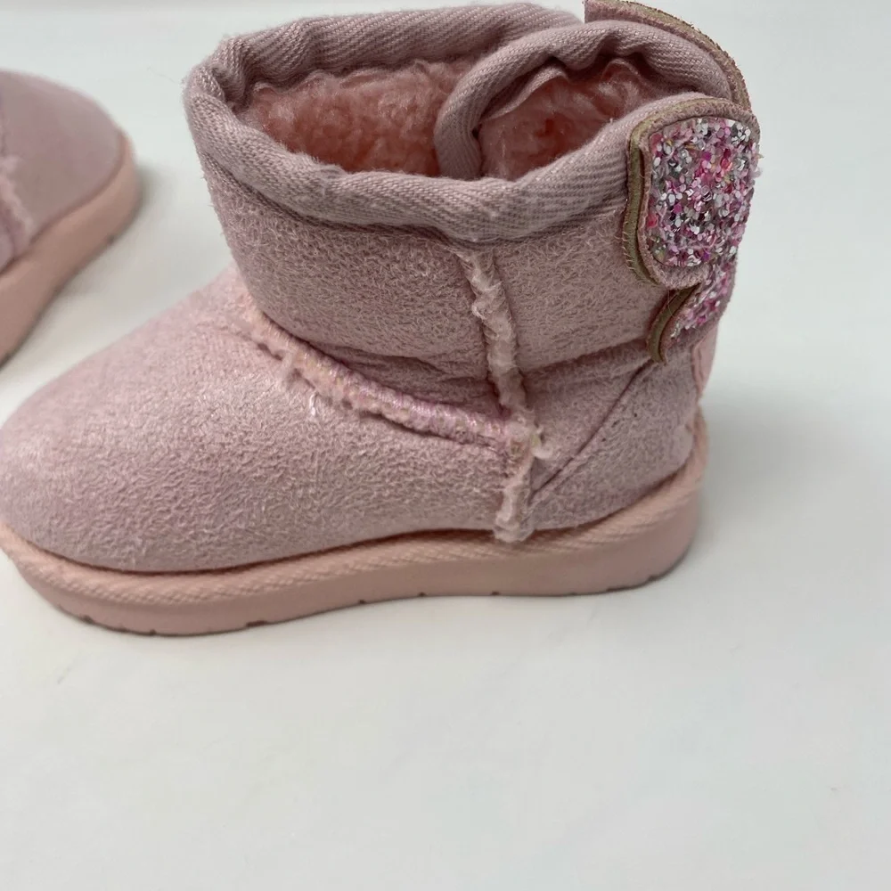 Pink Toddler Girl Lined Boots Size 5